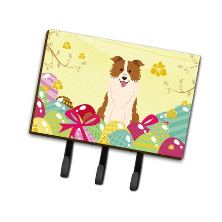 Carolines Treasures Easter Eggs Border Collie Red White Leash or Key Holder BB6119TH68